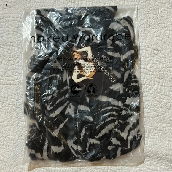 Naked Wardrobe Cut Out Zebra Print Too/cover up. NWT. XS - Picture 4 of 7